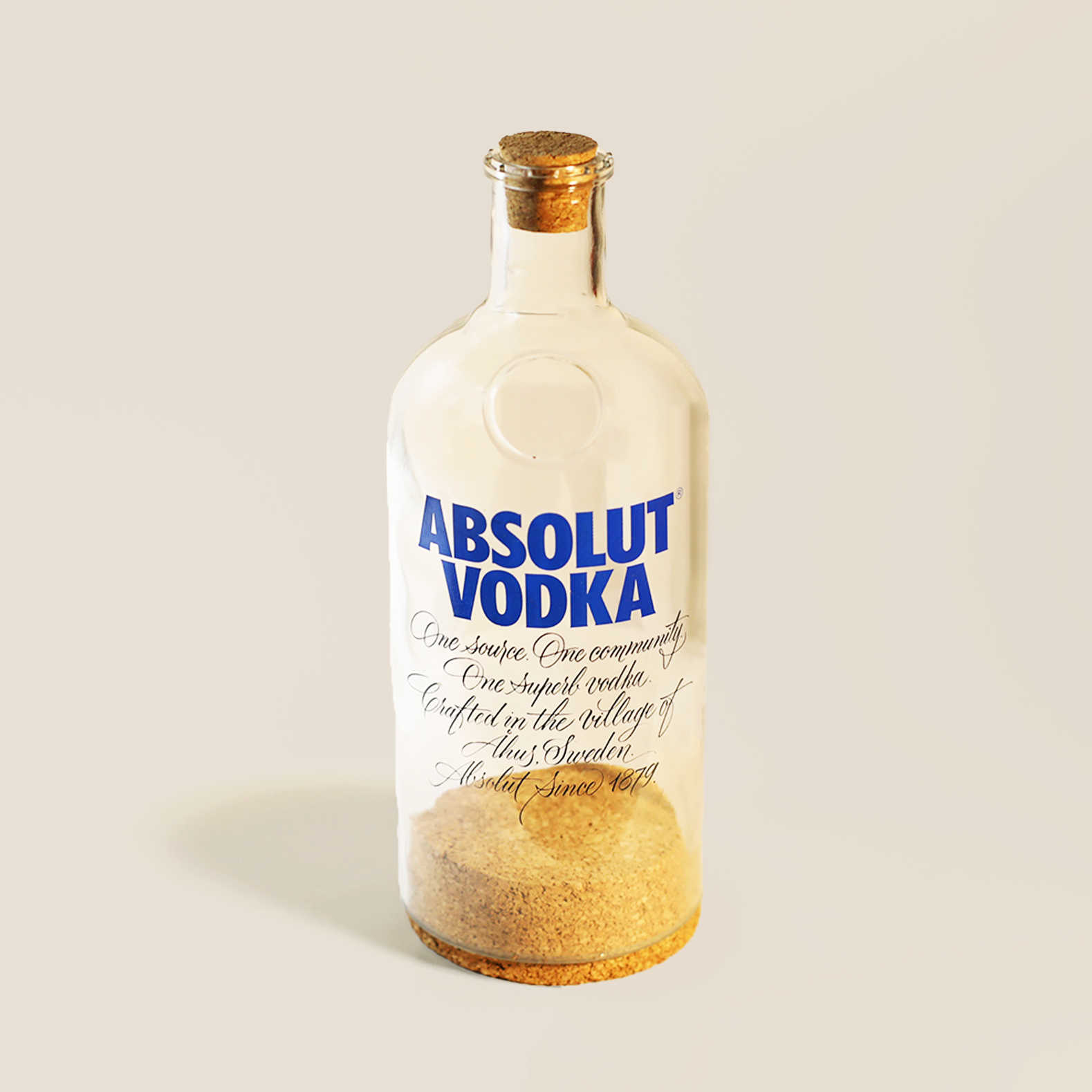 Bottom Cut Vodka Jar