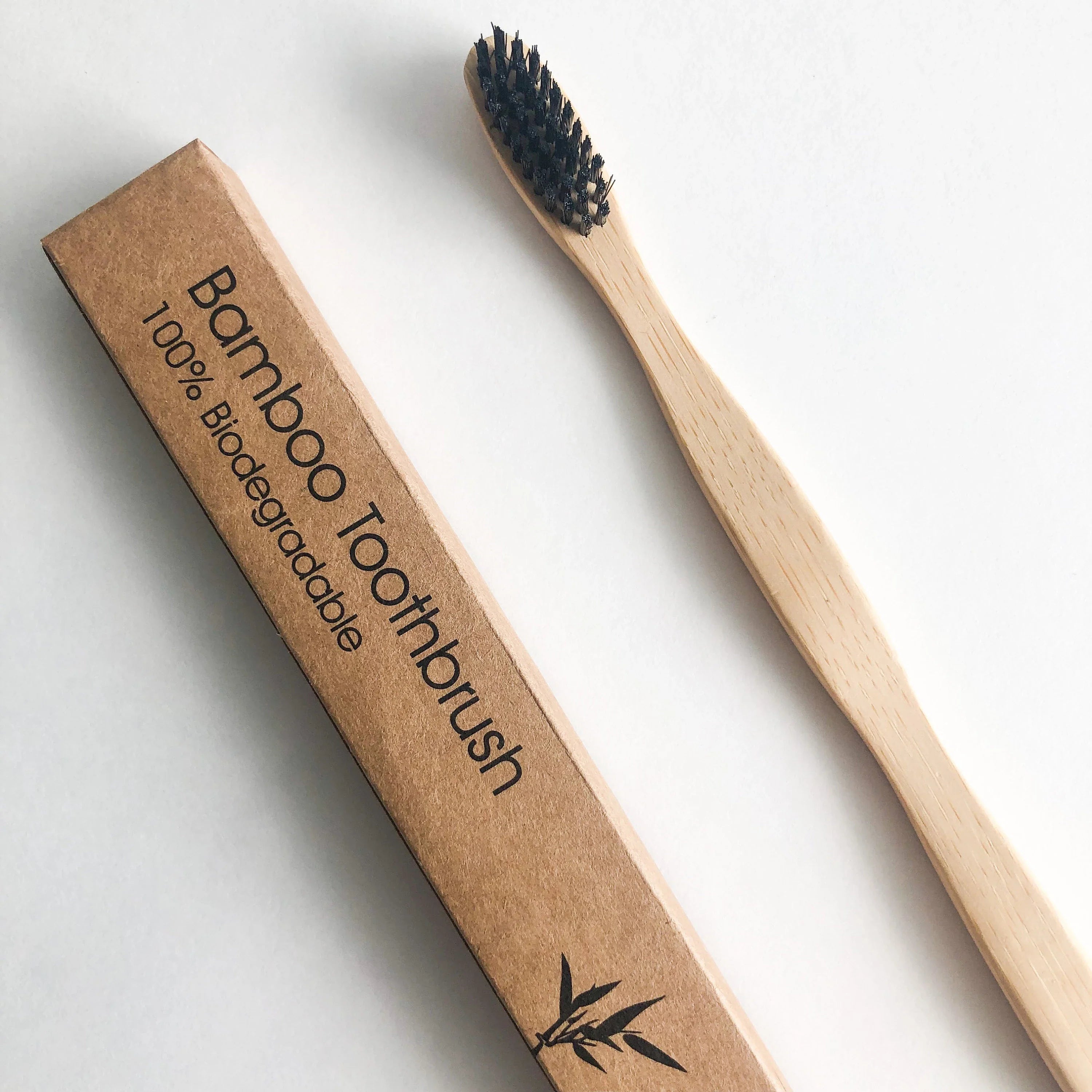 Eco Friendly Natural Bamboo Toothbrush - Activated Charcoal Bristle - Zero Waste | Biodegradable