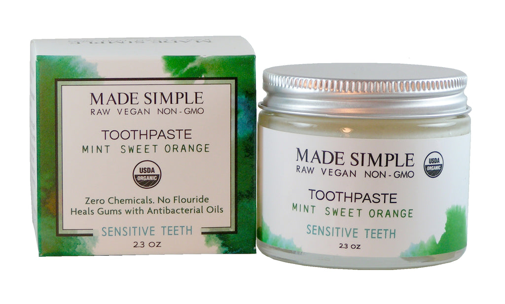 Mint Sweet Orange Toothpaste - Certified Organic, Vegan & Cruelty-free